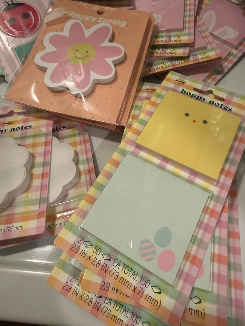 Hoppy Notes Spring Sticky Note Set - Yellow & Pink